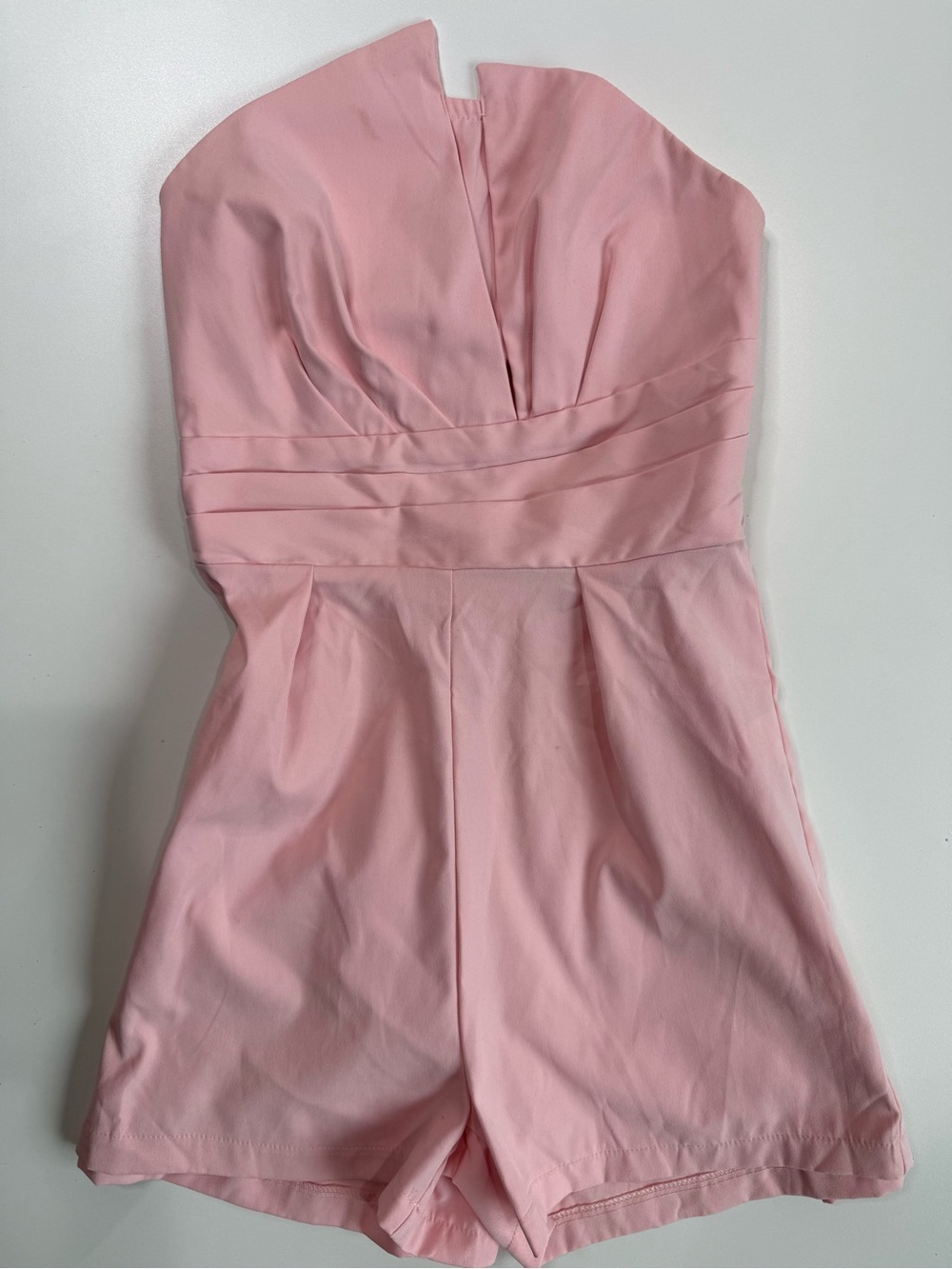 Strapless Pink Romper Dress